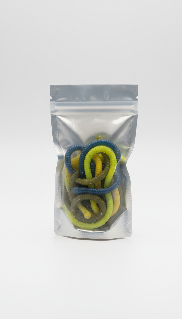 Soft Plastic Worms Resealable Pack